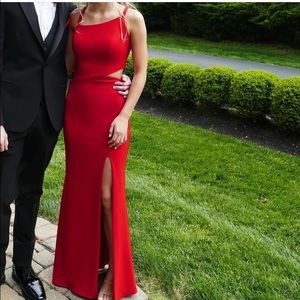 La Femme Red Maxi Dress